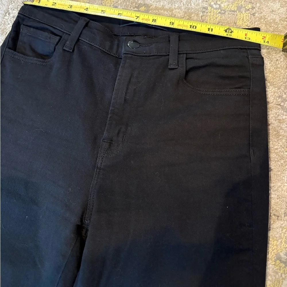 J Brand Maria High Rise Flare Jeans in Jet Black inseam 34 - Picture 12 of 14